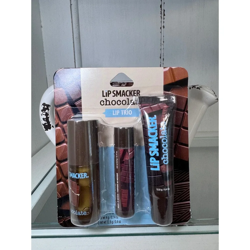 Lip Smacker Chocolate Lip Trio 3 Piece Set Lip Oil Balm Gloss New Holiday Gift